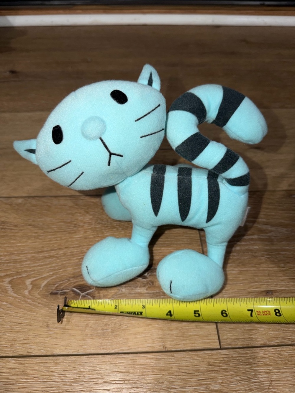 Vintage Playschool Bob The Builder “Pilchard” Blue Rare Cat Plush Animal 8x9